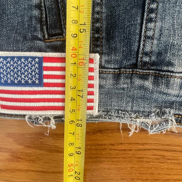 Two Gypsea Souls Patch Denim Jean Jacket Womens Small Blue - Picture 10 of 10